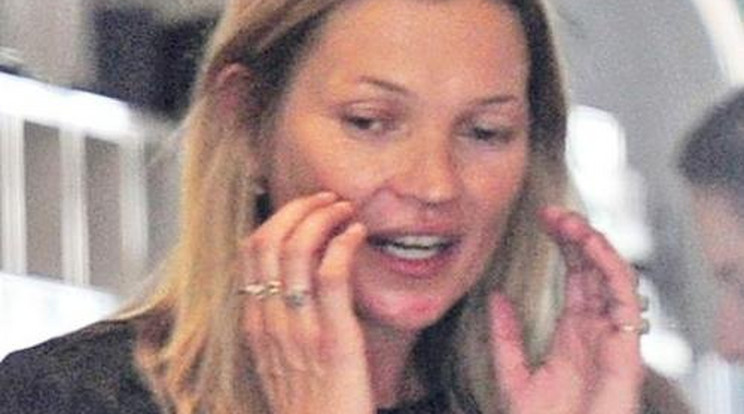 Kate Moss reptéren balhézott 