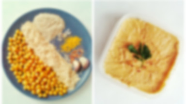 Pasta z ciecierzycy (hummus) z płatkami drożdżowymi