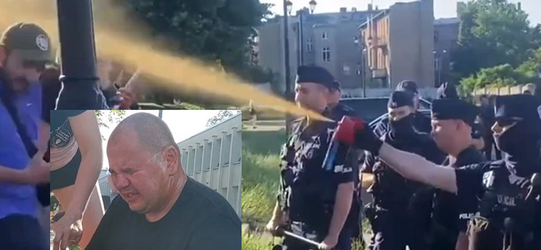 Policja użyła gazu po wizycie Kaczyńskiego. Poszkodowany zabiera głos