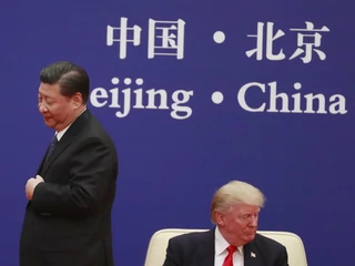 Xi Jinping, prezydent Chin i Donald Trump, przesydent USA. Pekin, listopad 2017 r.