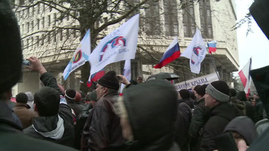 Demonstracja na Krymie. "Majdan? Prawdziwi pederaści"