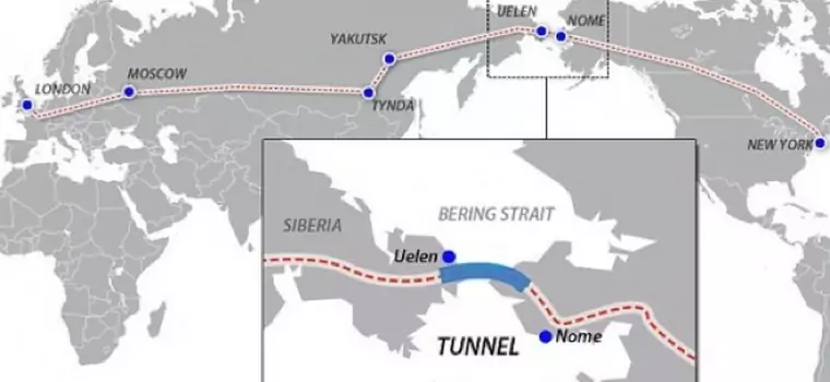 Powstanie stukilometrowy tunel łączący Syberię i Alaskę