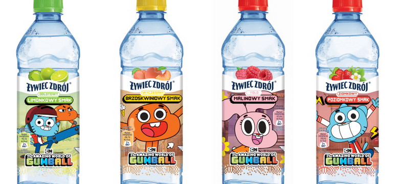 Bohaterowie dziecięcego hitu „Niesamowity świat Gumballa” na etykietach produktów Żywiec Zdrój®
