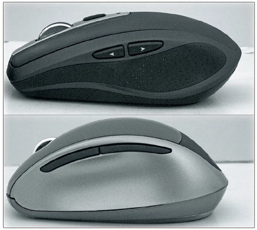 Pękaty kształt myszy Microsoftu zapewnia wygodne oparcie dłoni. Płaski profil obudowy myszy Logitecha nie daje poczucia takiego komfortu i wymaga dłuższego przyzwyczajania