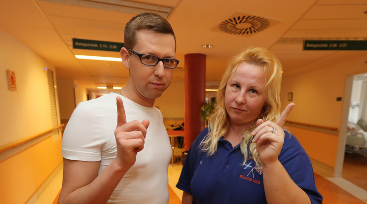 Az egész kórház büszke Krisztina és Levente hősies tettére /Fotó: Weber Zsolt