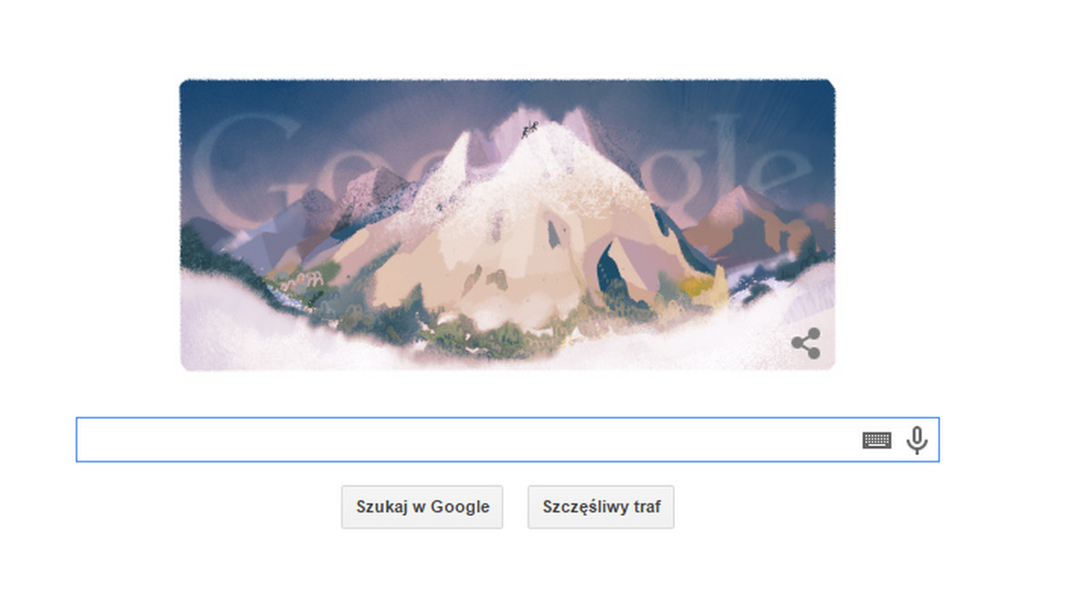 Dzisiejsze śnieżne i górskie Google Doodle to nie próba pomocy w te upalne dni. To hołd dla zdobycia najwyższego szczytu Europy - Mont Blanc. To właśnie 8 sierpnia 1786 roku zdobyto ten szczyt po raz pierwszy. Dokonali tego Jacques Dalmat i Michel Paccard.