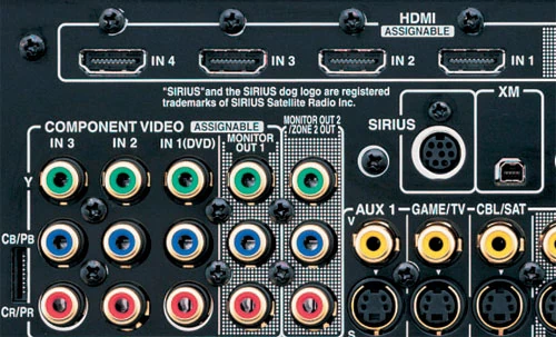 W nowoczesnym amplitunerze kina domowego z łatwością znajdziemy kilka gniazd HDMI oraz wejść komponentowych