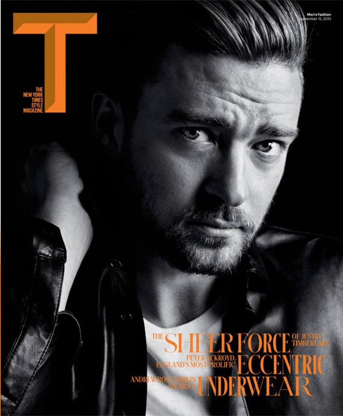 Justin Timberlake na okładce "The New York Times Style Magazine"