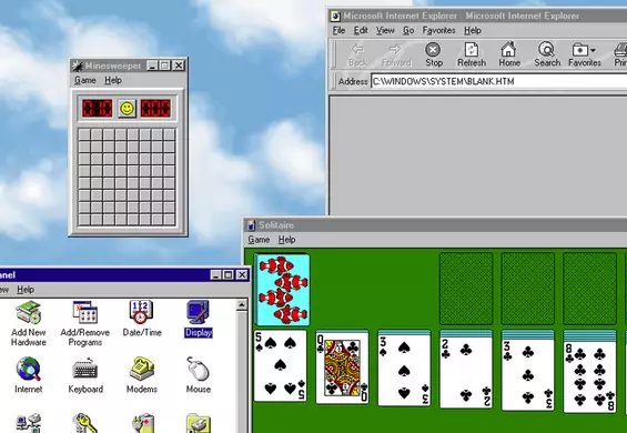Pamiętacie Windows 95? Powrócił jako aplikacja. Tak, jest tam Saper i Pasjans