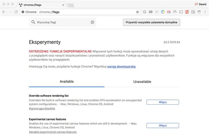Google w Chrome 63 w końcu odświeżyło stronę z eksperymentami
