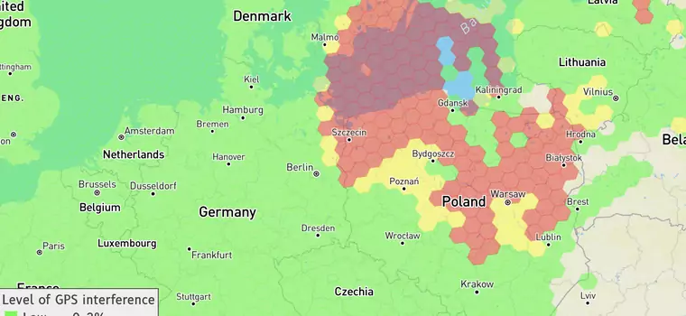 Polska świeci się na czerwono na mapie GPS. Nie wiadomo, co się dzieje