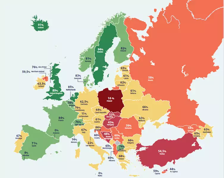 Atlas dostępności do aborcji w krajach Europy