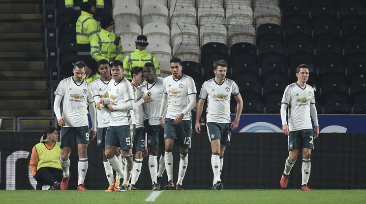 Szenvedve jutott a döntőbe a Manchester United /Fotó: AFP