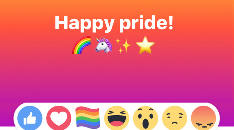 A Pride-hónap alkalmából lehet használni az új reakciógombot /Fotó: Facebook - LGBTQ@Facebook