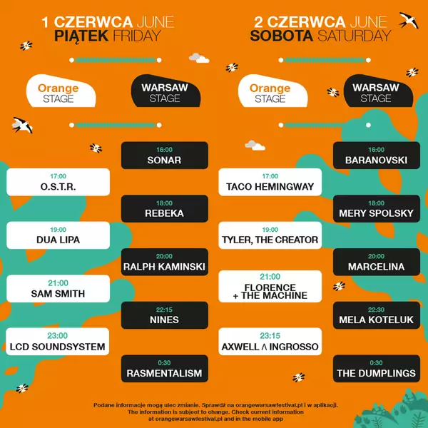 OWF 2018 pełny line-up