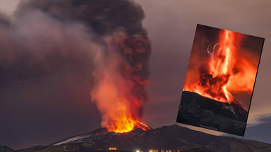 Wulkan Etna przebudził się. Piękny i przerażający widok. Hitem sieci zdjęcie z piorunem