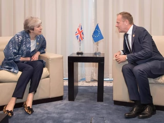 Theresa May, premier Wielkiej Brytanii i Donald Tusk, szef Rady Europejskiej