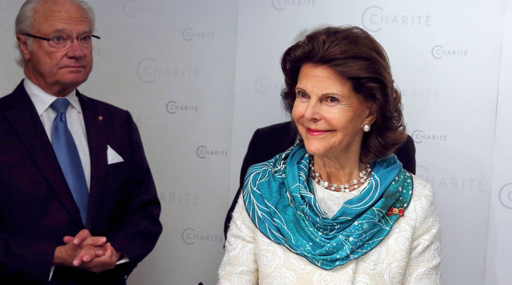 XVI. Károly Gusztáv svéd király és Szilvia királyné / Fotó: AFP