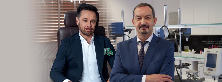 Od lewej: Rafał Chrapkowicz, współwłaściciel PAKO LORENTE oraz Jarosław Cybulski, prezes firmy kosmetycznej Krystyna Janda