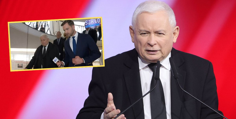 Jarosław Kaczyński nie krył irytacji. "Niestety, bardzo nietrafione" [WIDEO]