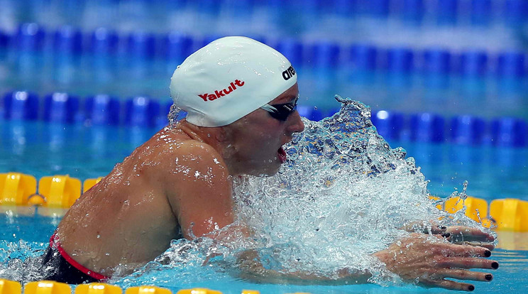 Hosszú Katinka 2:07.00 
perces időt úszott, s fölényesen szerezte meg Magyarország első aranyérmét a hazai vizes világbajnokságon /Fotó: Pozsonyi Zita