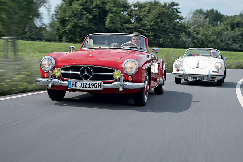 Mercedes 190 SL kontra Porsche 356 B - elegancja kontra ambicja