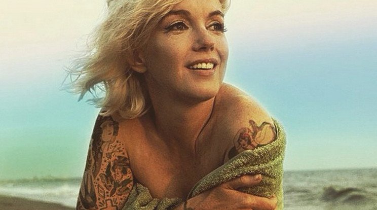 Marilyn Monroe tetoválásokkal/Fotó:Facebook/Cheyenne Randall Art