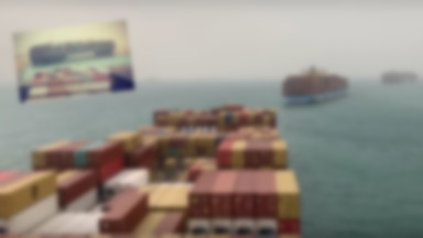 Kanał Sueski zablokowany przez duży kontenerowiec