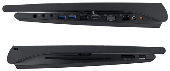 Z lewej strony znalazł się slot Blu-ray, czytnik kart pamięci i jedno gniazdo USB