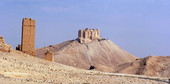 Fakhreddin's Castle (top), is pictured in the historical city of Palmyra