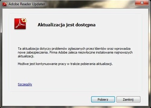 Instalacja poprawek w przypadku Adobe Readera jest podwójnie ważna!