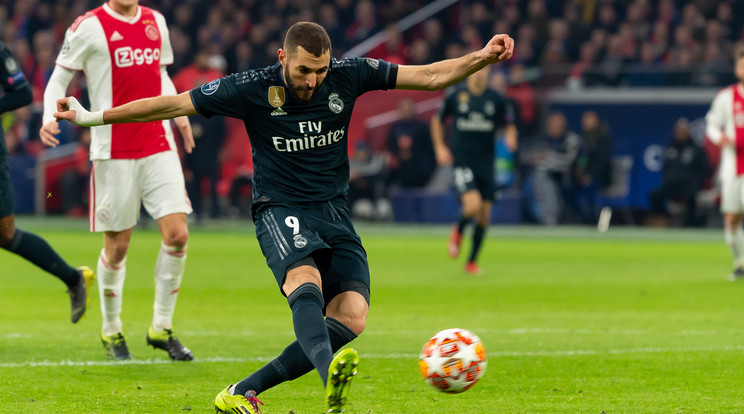 Benzema az Ajax
elleni találattal összesen már
60 BL-gólnál jár /Fotó: Getty Images