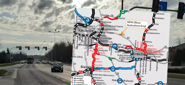 Trasa DK94 zyska nową jakość. Poprawi się komfort podróży pomiędzy Krakowem i Górnym Śląskiem [MAPA]