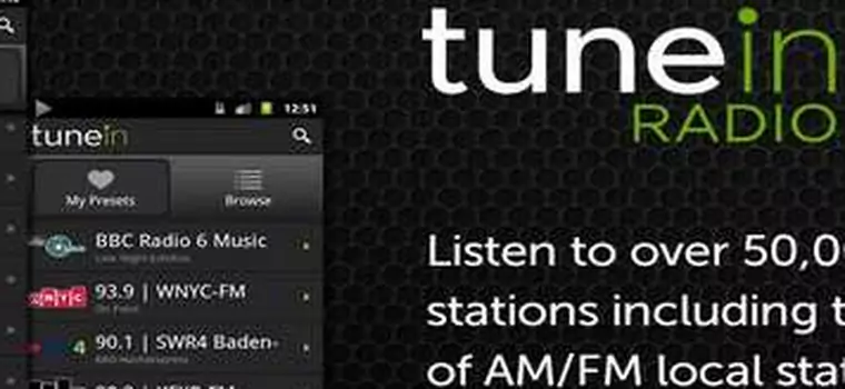 Android: TuneIn Radio – test radia internetowego