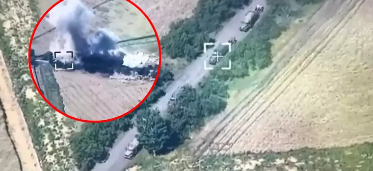 Rosyjski konwój poszedł z dymem. Celne uderzenie Ukraińców [WIDEO]