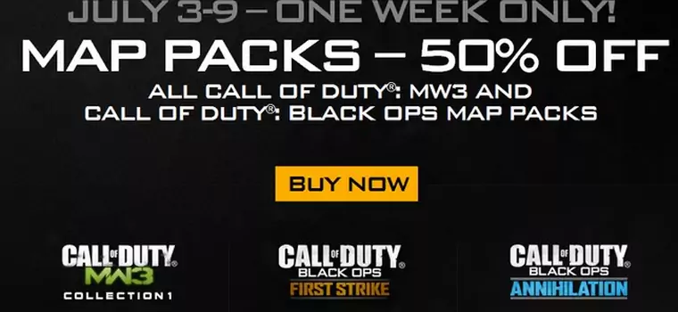 DLC Do Black Ops i Modern Warfare 3 tańsze o połowę