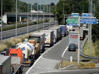 Ciężarówki w drodze do Belgii