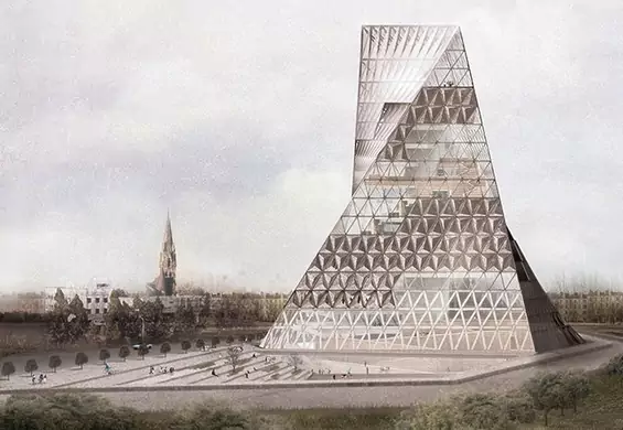 "Wieża książek" w Warszawie. Holenderskie studio pokazało widowiskowy projekt biblioteki