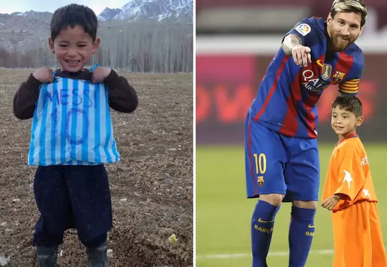 Nareszcie! Afgański chłopiec od plastikowej koszulki spotkał się z Leo Messim