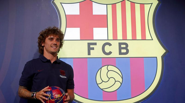 Griezmann már szombaton megérkezett új klubjához /Fotó: MTI / EPA - Toni Albir