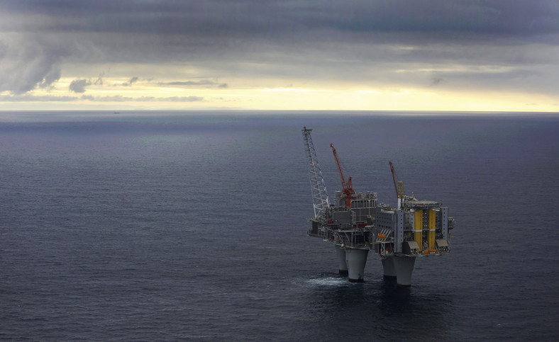 Należąca do norweskiego giganta Statoil platforma wydobywcza Troll A na Morzu Północnym, niedaleko Bergen.