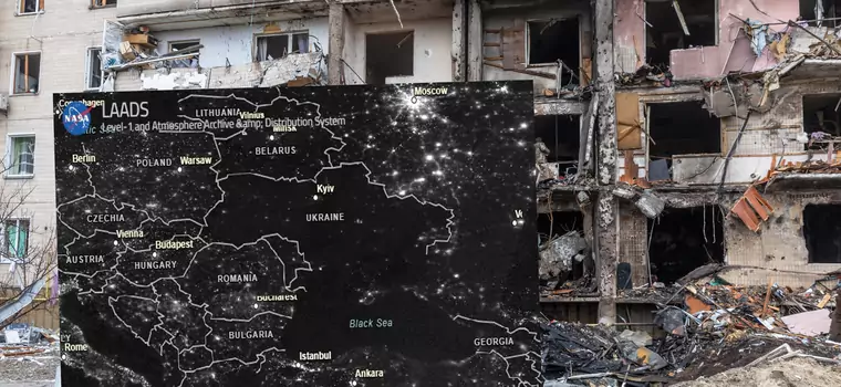 Ukraina pogrążyła się w egipskich ciemnościach. NASA pokazała zdjęcia