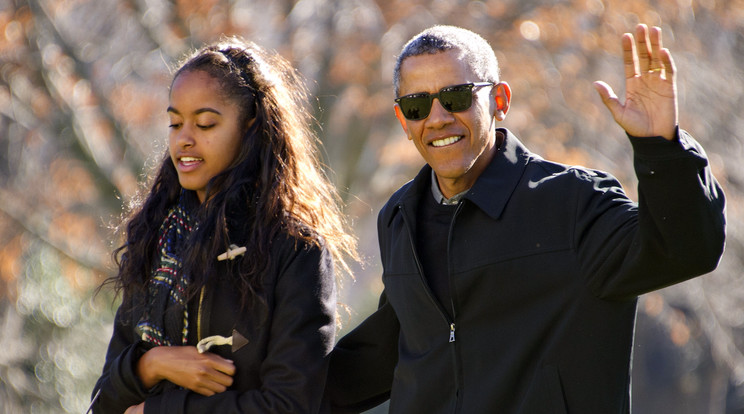 Malia Obama és apja Barack Obama /Fotó: Northfoto