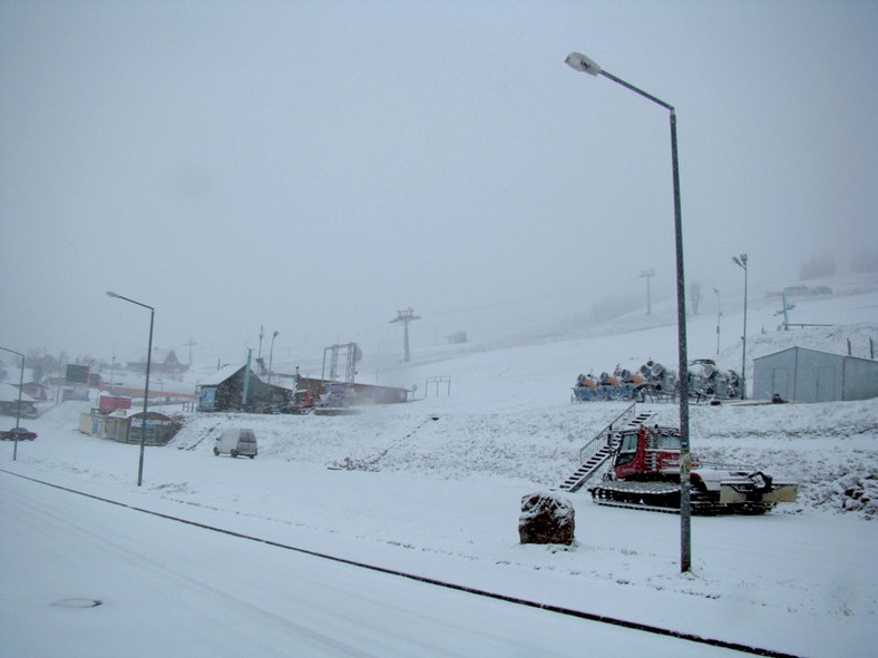 Zieleniec, pierwszy śnieg