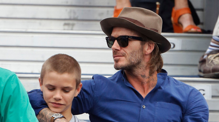 Teniszmeccsre vitte el fiát David Beckham/Fotó: Northfoto