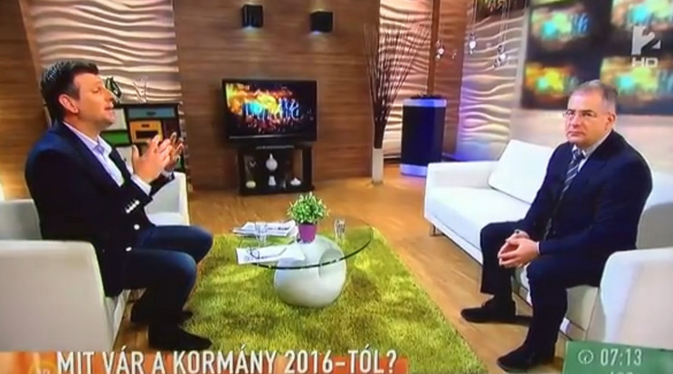 Kósa Lajos és Kárász Róbert a Mokkában / Fotó: TV2