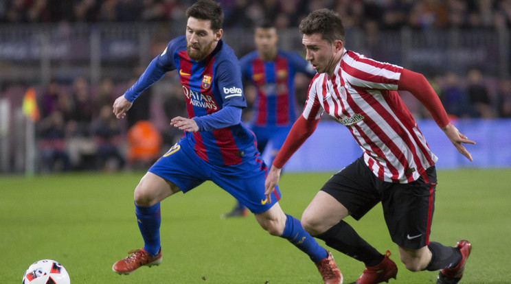 Aymeric Laporte (jobbra) a világ második legdrágább védője lett /Fotó: AFP