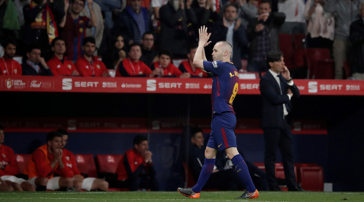 Iniesta a Sevilla elleni kupadöntőn hatalmas ovációban részesült /Fotó: AFP