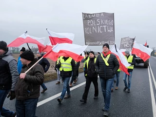 Protest rolników na DK11