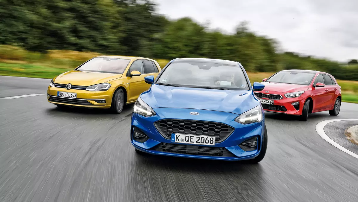 Porównanie - nowy Ford Focus, Kia Ceed i VW Golf